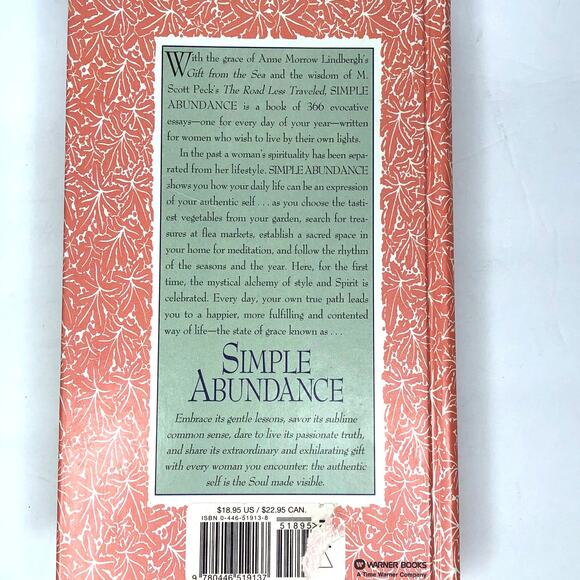 Simple Abundance: A Daybook of Comfort of Joy Hardcover - Picture 3 of 3
